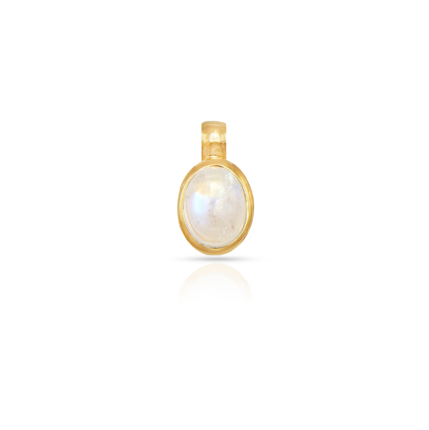 Jantier: Precious moonstone pendant - Gold-plated silver