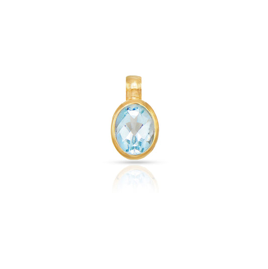 Jantier : Pendentif précieux Topaze - Argent plaqué Or