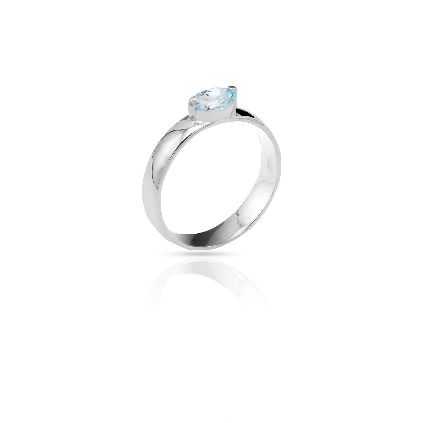 Jantier: Contesse Topaz Ring in 925 Silver with Zirkonia