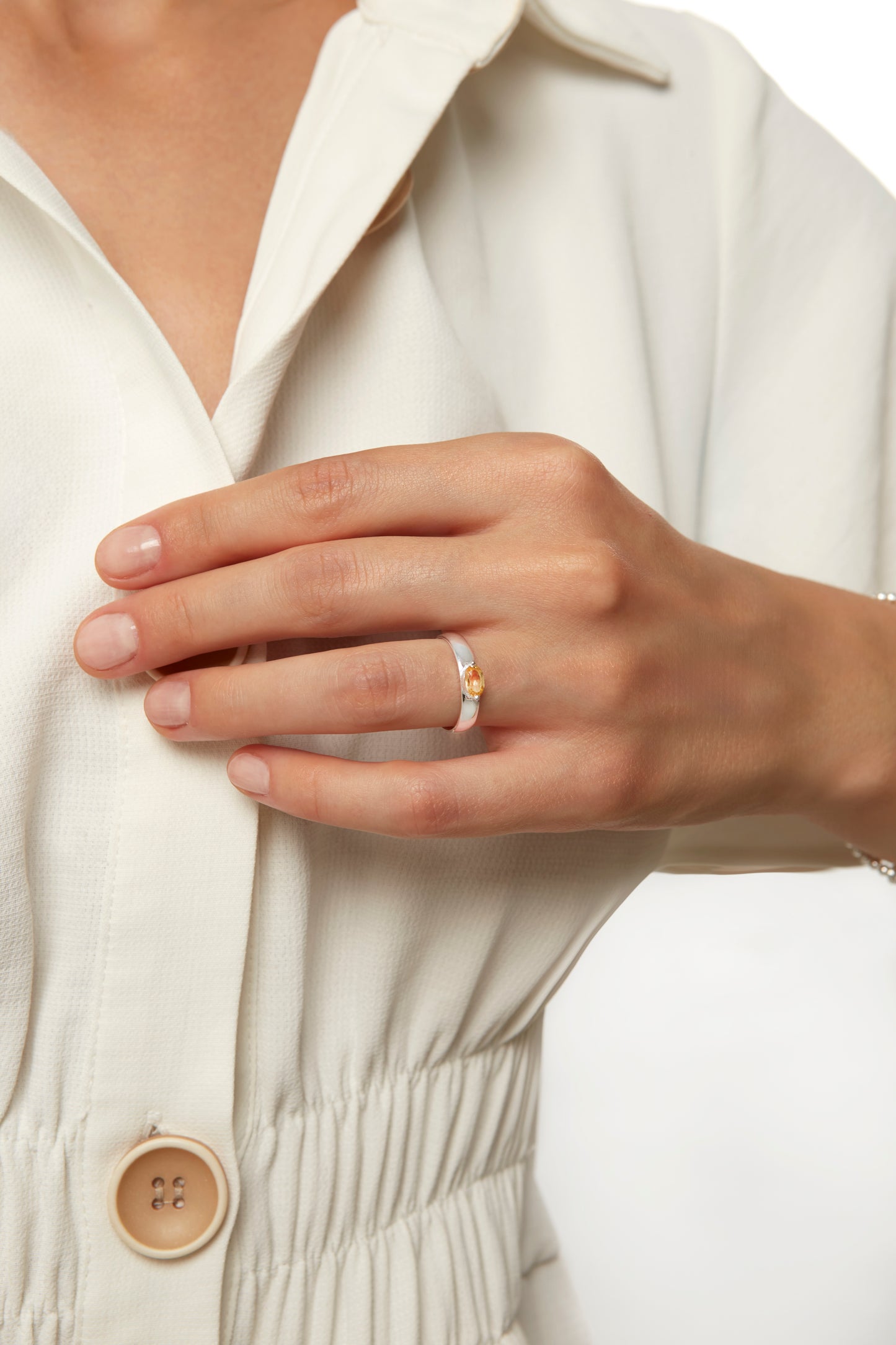 Jantier: 925 Silver and Zirkonia Ring, Contemporary Radiance