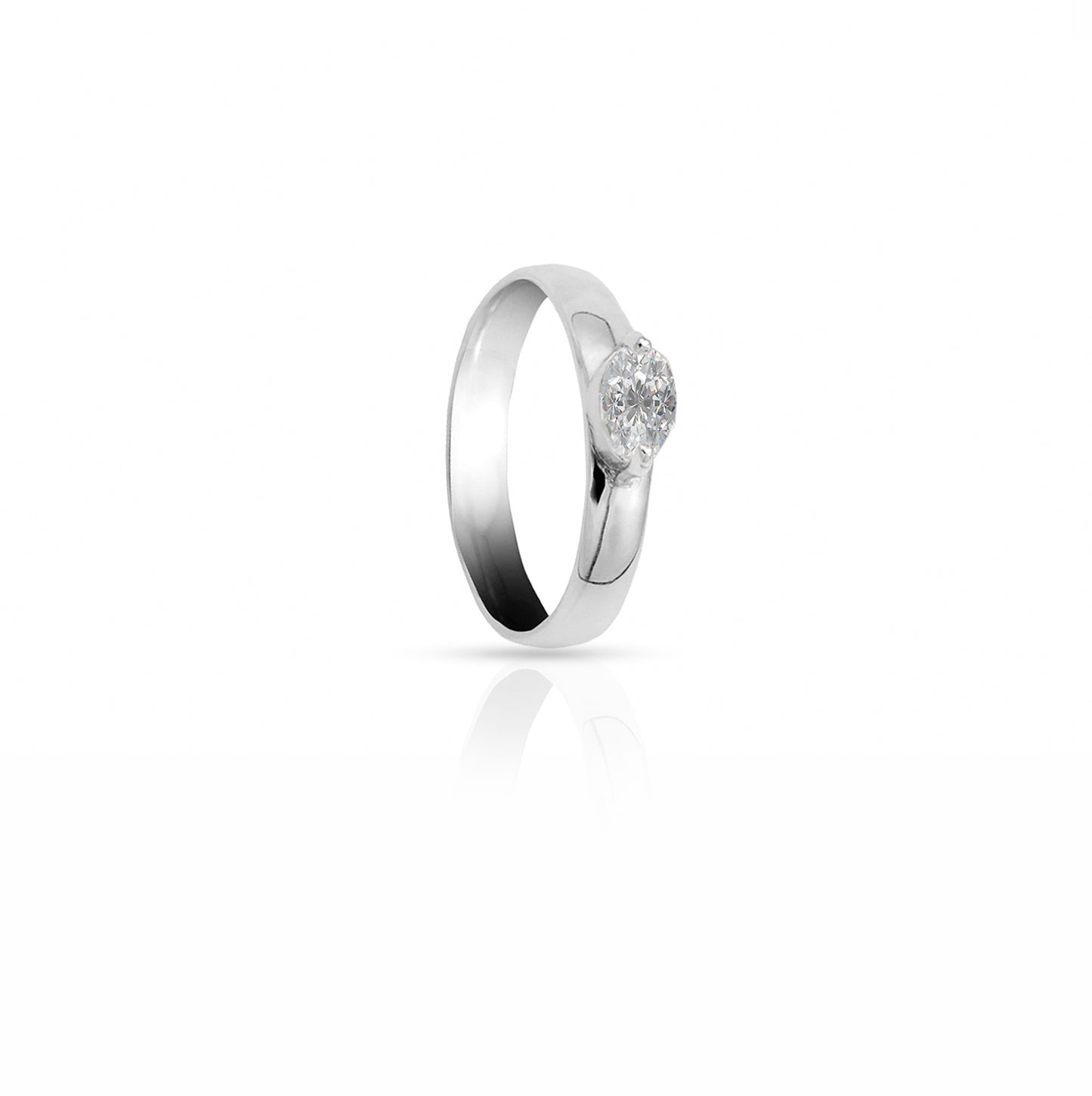 Jantier: Contesse Zirkonia Ring in 925 Silver, Purity and Eternity