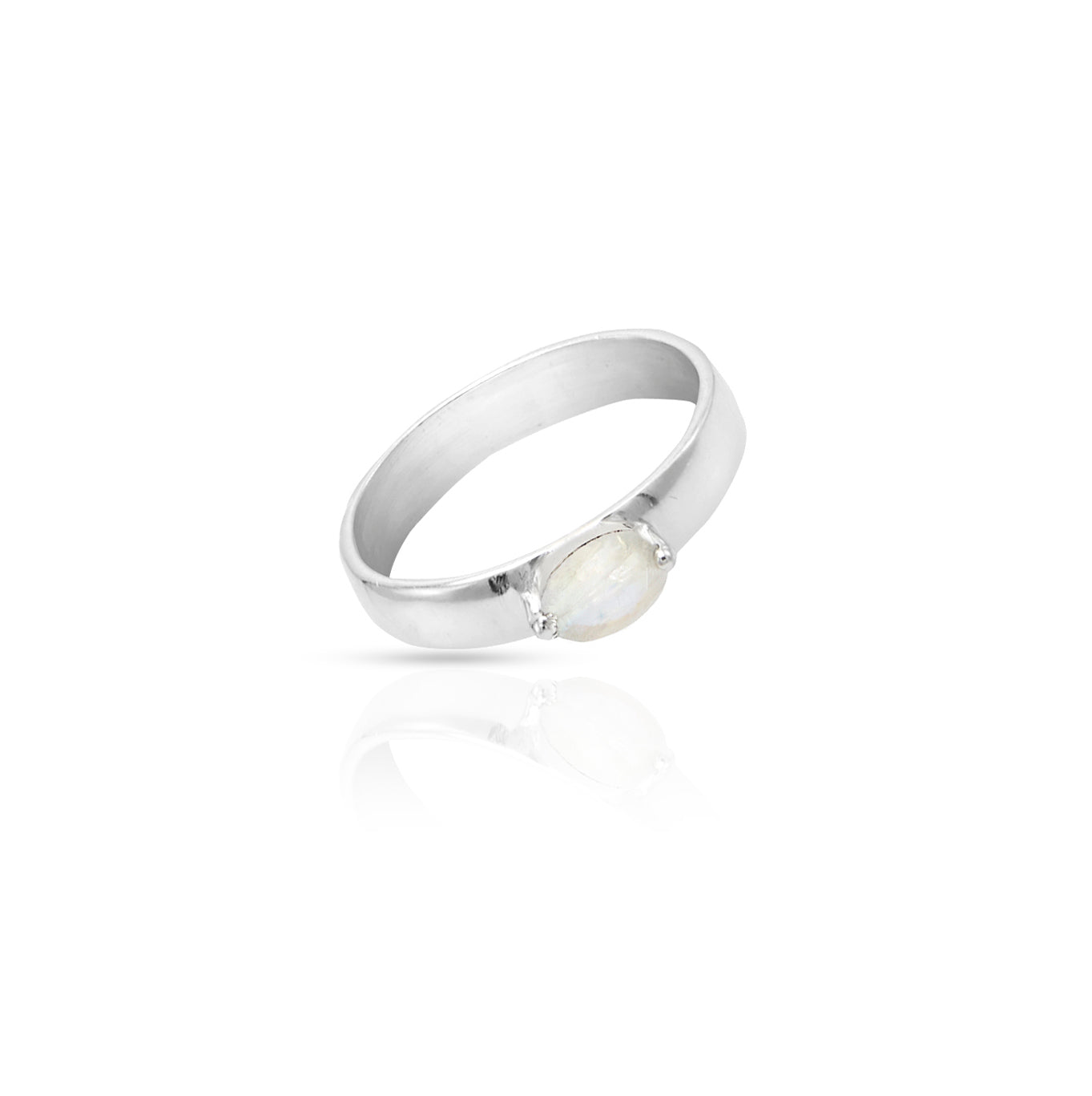 Jantier: 925 Silver and Moonstone Ring, Unique Sparkle